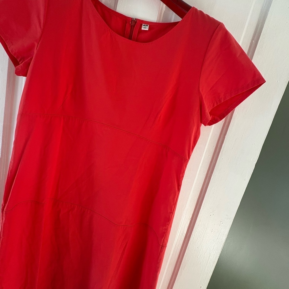 Uniqlo Red Midi Dress - Picture 3 of 6